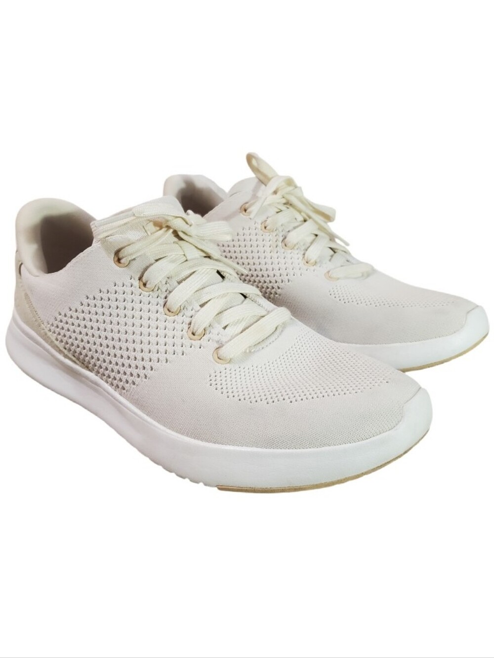 Kizik White Cream Lima Hands-Free Stretch Knit Walking Training Shoe Size 9